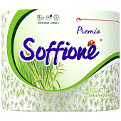 Туалетная бумага Soffione Premio Лемонграсс 3 слоя 4 рулона 