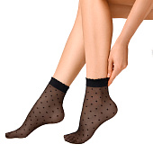  Носки женские Minimi Pois 20 в горошек, nero, one size 