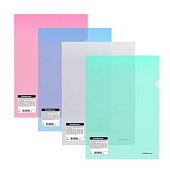  Папка-уголок А4 полупрозрач. 180мкм ErichKrause Glossy Classic, ассорти 54825/50155 