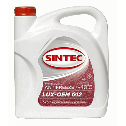 Антифриз (красный) SINTEC Lux 3кг G12 Антифриз (красный) SINTEC Lux 3кг G12