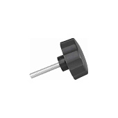 Ручка-барашек с резьбовым штифтом D42 М8x20, пластик, чёрный, 1шт Ручка-барашек с резьбовым штифтом D42 М8x20, пластик, чёрный, 1шт