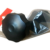  Ручка-барашек с резьбовым штифтом D50 М6x30, пластик, чёрный, 1шт 