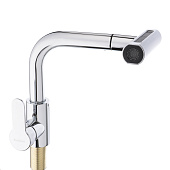 Смеситель для кухни с выдвижным изливом 4 режима хром SS01-T132 567-066 СоюзКран Смеситель для кухни с выдвижным изливом 4 режима хром SS01-T132 567-066 СоюзКран