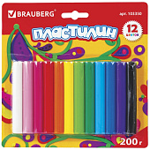 Пластилин 12 цв. классический BRAUBERG, 200г, 103350 Пластилин 12 цв. классический BRAUBERG, 200г, 103350