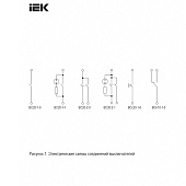  Выключатель накладной 2 клавиши, цвет дуб, с подсветкой, IEK GLORY 