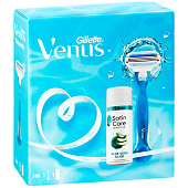 Подарочный набор VENUS Бритва с 1 сменной кассетой+SATIN CARE Гель для бритья 75мл Подарочный набор VENUS Бритва с 1 сменной кассетой+SATIN CARE Гель для бритья 75мл