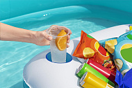 Бассейн надувной детский со столиком Bestway Sippin' Summer 218x218x48см, 737л, от 6 лет арт.54446 Бассейн надувной детский со столиком Bestway Sippin' Summer 218x218x48см, 737л, от 6 лет арт.54446