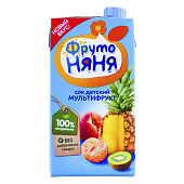 Фрутоняня Мультифрукт неосветленный ДП Сок 0,5л Фрутоняня Мультифрукт неосветленный ДП Сок 0,5л