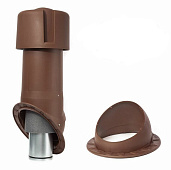 Комплект KROVENT Seam 125 is (колпак, труба, основание) RAL 8017 шоколадно-коричневый Комплект KROVENT Seam 125 is (колпак, труба, основание) RAL 8017 шоколадно-коричневый