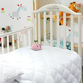 Одеяло 110х140 стеганое Baby бамбук, белый, ОБ-61110т Одеяло 110х140 стеганое Baby бамбук, белый, ОБ-61110т