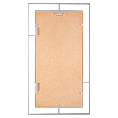 Зеркало интерьерное настенное в прямоугольном корпусе из металла 80х45см серебро 8045-Zm4 Зеркало интерьерное настенное в прямоугольном корпусе из металла 80х45см серебро 8045-Zm4