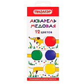 Краски акварельные медовые 12 цветов ПИФАГОР "ВЕСЕЛАЯ ТАКСА",192007 Краски акварельные медовые 12 цветов ПИФАГОР "ВЕСЕЛАЯ ТАКСА",192007