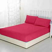  Простынь на резинке 180х200 хлопок Mariya DeLuxe С-ПР-Р-180 Бургундия 90122ф 