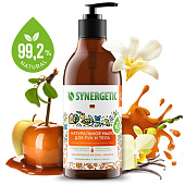 Жидкое мыло Synergetic биоразлагаемое Карамельное яблоко и ваниль 380мл Жидкое мыло Synergetic биоразлагаемое Карамельное яблоко и ваниль 380мл
