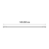  Карниз для ванной телескопический 140-260см белый 104332/104315 Delphinium 