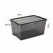 Ящик 45,0л 385х580х280мм "Кип" черный М2339 Ящик 45,0л 385х580х280мм "Кип" черный М2339