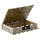  Шкатулка-книга с кодовым замком, L19 W5,5 H25 см 