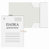Папка для бумаг на завязках белая 280г немелованная DOLCE COSTO, 141/100222/523 Папка для бумаг на завязках белая 280г немелованная DOLCE COSTO, 141/100222/523