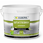 Шпатлевка акрил. универсальная для внутренних и наружных работ Лакра 9кг Шпатлевка акрил. универсальная для внутренних и наружных работ Лакра 9кг