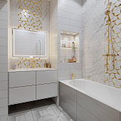 Декор 30х60 Marble Gold белый /БерезаКерамика Декор 30х60 Marble Gold белый /БерезаКерамика