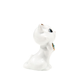 Сувенир керамика "Белый котёночек с бабочкой" с золотом, стразы, 7,5 см, 5182150 Сувенир керамика "Белый котёночек с бабочкой" с золотом, стразы, 7,5 см, 5182150