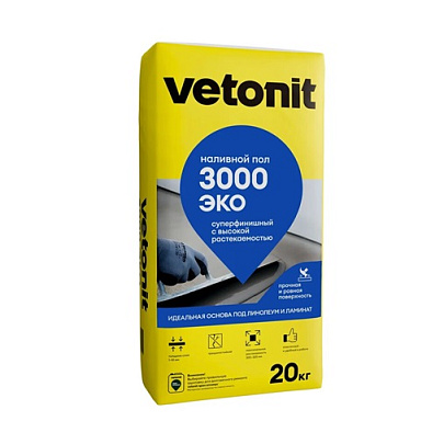 Наливной пол суперфинишный 3000 ЭКО (20кг) /Vetonit 