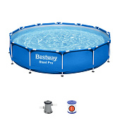 Bestway Бассейн каркасный 366x76см, 6473л, ф-насос арт.56681 Bestway Бассейн каркасный 366x76см, 6473л, ф-насос арт.56681