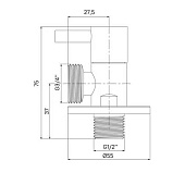 Кран угловой с отражателем 1/2 x 1/2 кран-букса латунь 910B0Z4C2CZ Iddis Кран угловой с отражателем 1/2 x 1/2 кран-букса латунь 910B0Z4C2CZ Iddis