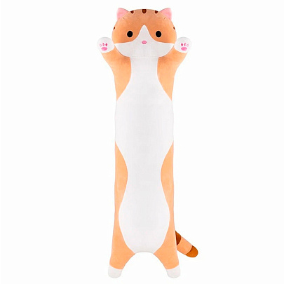  Игрушка Мягконабивная, Кот Батон Рыжий, 110 см 