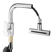 Смеситель для кухни с выдвижным изливом 4 режима хром SS01-T132 567-066 СоюзКран Смеситель для кухни с выдвижным изливом 4 режима хром SS01-T132 567-066 СоюзКран