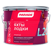 Лак яхтный алкидно-уретановый PARADE L20 Яхты & Лодки П/мат 10л Россия Лак яхтный алкидно-уретановый PARADE L20 Яхты & Лодки П/мат 10л Россия