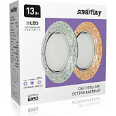 Светильник точечный встраиваемый под лампу GX53 13Вт 06CL3 круг прозрачн LED-подсветка (d125х40/монтажн d90) /Smartbuy Светильник точечный встраиваемый под лампу GX53 13Вт 06CL3 круг прозрачн LED-подсветка (d125х40/монтажн d90) /Smartbuy