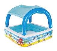 Bestway Бассейн надувной Canopy со съемным навесом, 140х140х114см, 265л арт.52192 Bestway Бассейн надувной Canopy со съемным навесом, 140х140х114см, 265л арт.52192