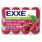 Крем-мыло туалетное EXXE 1+1 Спелая вишня 4х75г красное полосатое Крем-мыло туалетное EXXE 1+1 Спелая вишня 4х75г красное полосатое