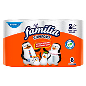 Туалетная бумага FAMILIA Comfort 8шт 2сл Туалетная бумага FAMILIA Comfort 8шт 2сл