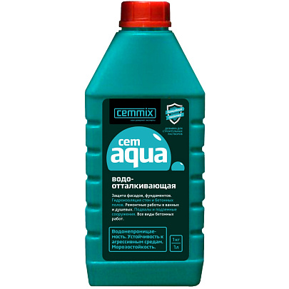 Водоотталкивающая добавка CemAqua 1 л Водоотталкивающая добавка CemAqua 1 л