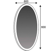  Зеркало с LED подсветкой Ангелина 600х800 ZM 