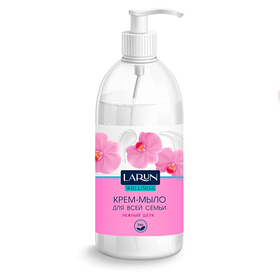 Мыло-крем LARUN Wellness Нежный шелк 1л Мыло-крем LARUN Wellness Нежный шелк 1л