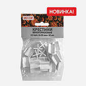 Крестики многоразовые для кафеля 1,5 мм, h=20 мм, 20шт Крестики многоразовые для кафеля 1,5 мм, h=20 мм, 20шт