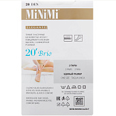  Женские носки MINIMI Brio 20, 2 пары, цвет Bianco, размер единый 