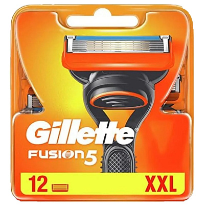 Сменные кассеты для бритья GILLETTE FUSION 12шт Сменные кассеты для бритья GILLETTE FUSION 12шт