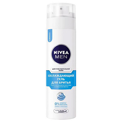 Гель для бритья Nivea Охлаждающий 200мл Гель для бритья Nivea Охлаждающий 200мл