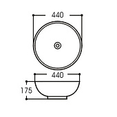 Раковина накладная 440x440x175 AQ5354-00 Aquatek Раковина накладная 440x440x175 AQ5354-00 Aquatek
