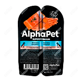 Влажный корм для щенков AlphaPet Superpremium, 100 г, паштет лосось, 211018 Влажный корм для щенков AlphaPet Superpremium, 100 г, паштет лосось, 211018
