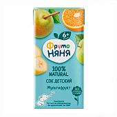 Сок ФрутоНяня Мультифруктовый 0,2л Сок ФрутоНяня Мультифруктовый 0,2л