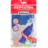Перчатки латексные Komfi прочные M, 1 пара, HB002G Перчатки латексные Komfi прочные M, 1 пара, HB002G