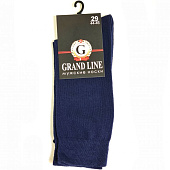  Мужские носки GRAND LINE (M-105), темно-синий, р. 29 