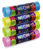 Пакеты для мусора GRIFON NEON МИКС ПВД 35л c завязками 15 шт, 101-072/5 Пакеты для мусора GRIFON NEON МИКС ПВД 35л c завязками 15 шт, 101-072/5