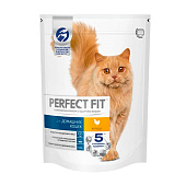  Сухой корм PERFECT FIT для домашних кошек с курицей 650г 